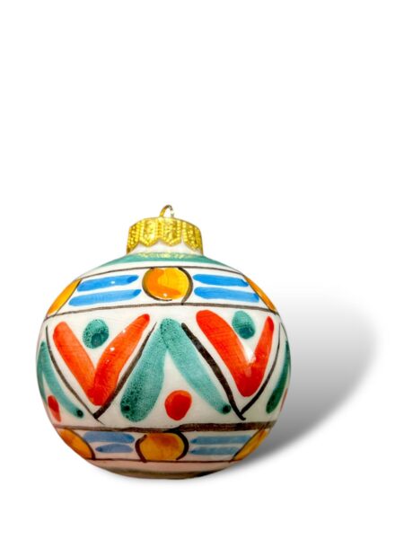 Pallina Natalizia -BA- In Ceramica di Santo Stefano di Camastra