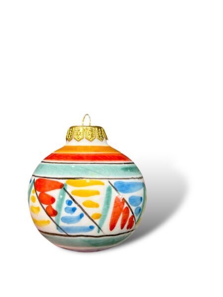 Pallina Natalizia -RN- In Ceramica di Santo Stefano di Camastra