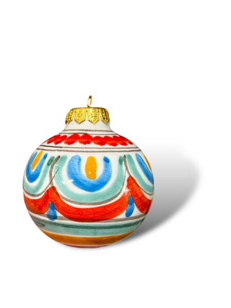 Pallina Natalizia -BVG- In Ceramica di Santo Stefano di Camastra