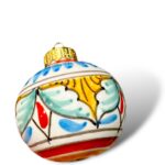 Pallina Natalizia -GV- In Ceramica di Santo Stefano di Camastra