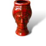 Porta Stuzzicadenti Donna rosso – In Ceramica di Santo Stefano di Camastra