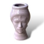 Porta Stuzzicadenti Donna lilla - In Ceramica di Santo Stefano di Camastra