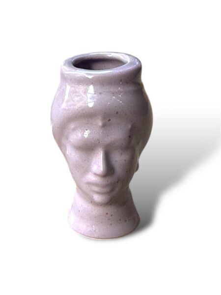 Porta Stuzzicadenti Donna lilla - In Ceramica di Santo Stefano di Camastra