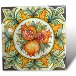 Tagliere in Pietra lavica Melograno – in Ceramica di Santo Stefano di Camastra