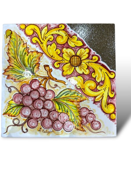 Tagliere in Pietra lavica Uva – in Ceramica di Santo Stefano di Camastra