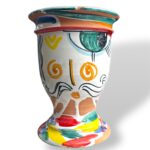 Vasetto big eyes Uomo - in Ceramica di Santo Stefano di Camastra