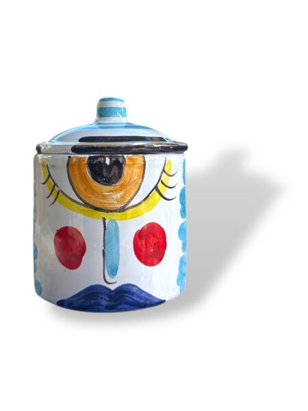Saliera big eyes - in Ceramica di Santo Stefano di Camastra