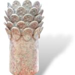 Vaso Cilindrico Fichi D’India -RB- in ceramica di Santo Stefano di Camastra