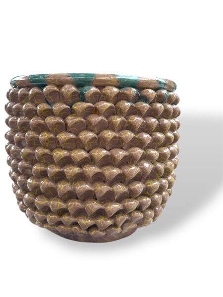 Vaso mezza pigna -MG- in Ceramica di Santo Stefano di Camastra