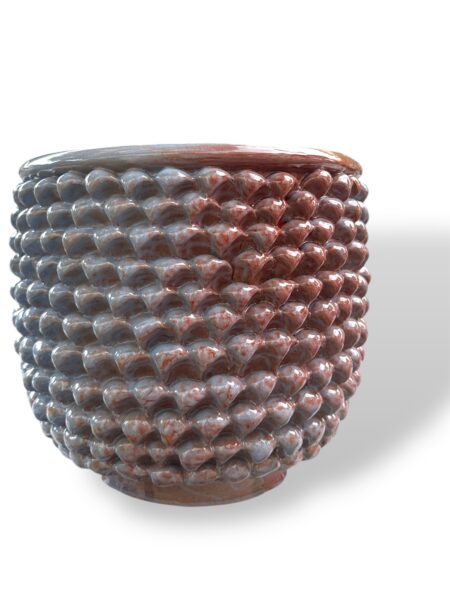 Vaso mezza pigna -CR- in ceramica di Santo Stefano di Camastra
