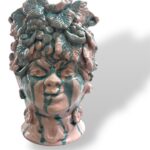 Testa Bacco Bianco Antico – in ceramica di S.stefano di Camastra