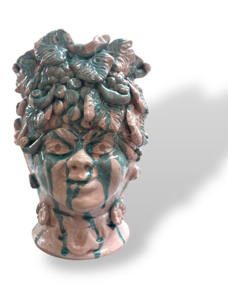 Testa Bacco Bianco Antico – in ceramica di S.stefano di Camastra
