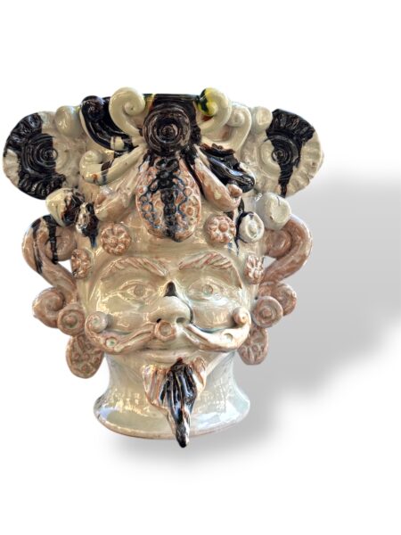 Testa Artistica Kaleido -BN- in Ceramica di Santo Stefano di Camastra