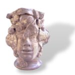 Testa di Moro Donna limoni -LB- in Ceramica di Santo Stefano di Camastra