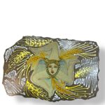 Tagliere irregolare Trinacria - in Ceramica di Santo Stefano di Camastra