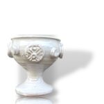 Vasetto Macedonia Minimal Bianco - in Ceramica di Santo Stefano di Camastra