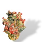 Lume con applicazioni di pale di fico - in Ceramica di Santo Stefano di Camastra