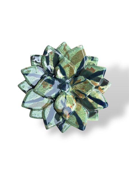 Fiore di Loto da Muro -VB- In Ceramica di Santo Stefano di Camastra