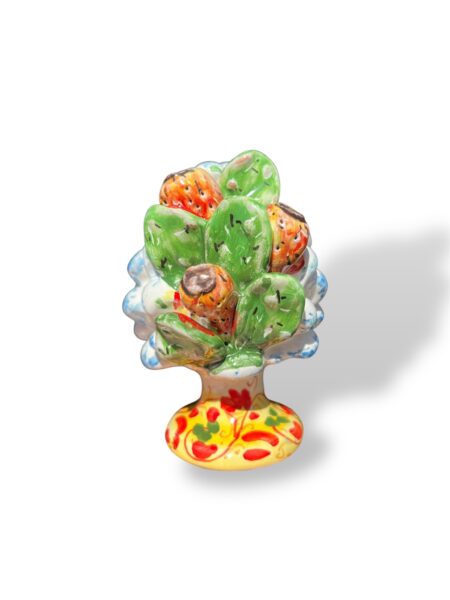 Pigna con applicazione pale di Fico -VB- in Ceramica di Santo Stefano di Camastra