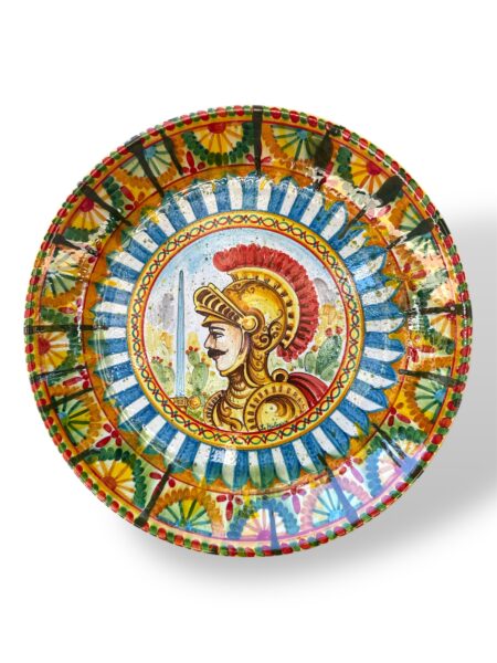 Piatto Paladino Siciliano - in Ceramica di Santo Stefano di Camastra