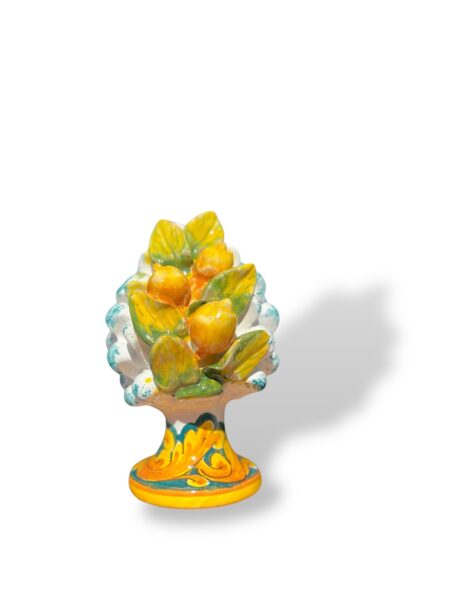Pigna con applicazione di limoni -B- in Ceramica di Santo Stefano di Camastra