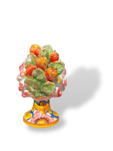 Pigna con applicazione pale di Fico -RB- in Ceramica di Santo Stefano di Camastra