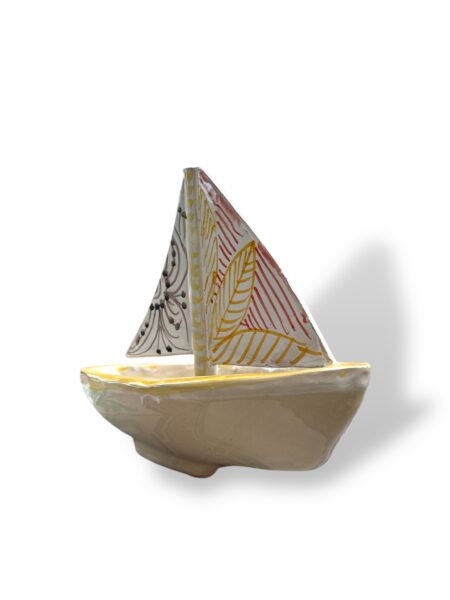 Barca a Vela grande - in ceramica di Santo Stefano di Camastra