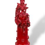 Matrangela Candeliere Rossa - in Ceramica di Santo Stefano di Camastra