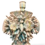 Gufo candeliere -VG- in Ceramica di Santo Stefano di Camastra