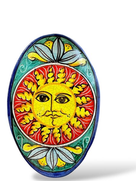 Mattone ovale Sole - in Ceramica di Santo Stefano di Camastra