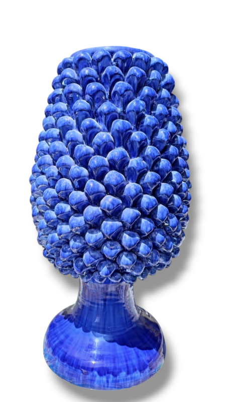 Vaso Conico Pigna blu - in Ceramica di Santo Stefano di Camastra
