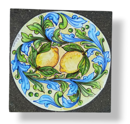 Tagliere in Pietra Lavica Limoni - in Ceramica di Santo Stefano di Camastra
