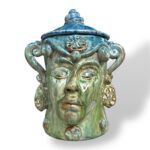 Barattolo Moro -VV- in Ceramica di Santo Stefano di Camastra