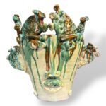 Vaso Sikano con applicazioni di Pale - in Ceramica di Santo Stefano di Camastra