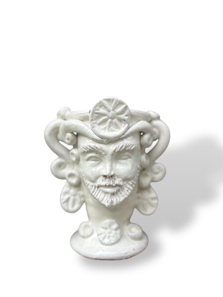 Testa di Moro vasetto -B- in Ceramica di Santo Stefano di Camastra