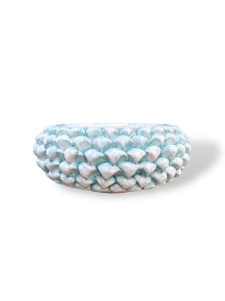 Ciotola mezza pigna azzurra - in Ceramica di Santo Stefano di Camastra