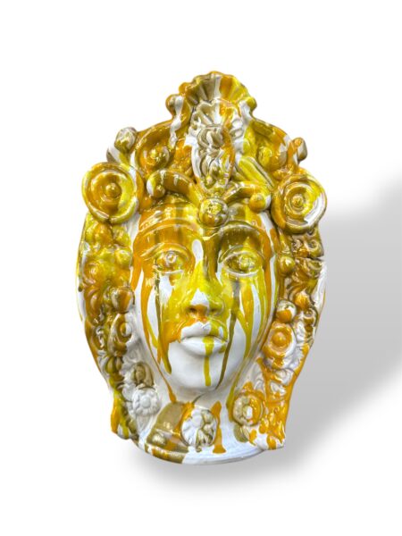 Testa Kaleido Donna -G- in Ceramica di Santo Stefano di Camastra
