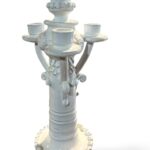 Candeliere bianco - in Ceramica di Santo Stefano di Camastra