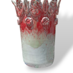 Vaso cilindrico con Foglie - in Ceramica di Santo Stefano di Camastra