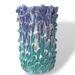 Vaso cilindrico Barbottino - in Ceramica di Santo Stefano di Camastra