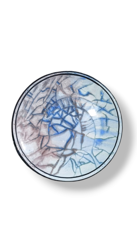 Piatto Trama liquida - AL - in Ceramica di Santo Stefano di Camastra