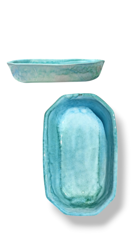 Pirofila rettangolare con angoli smussati - AB - in Ceramica di Santo Stefano di Camastra