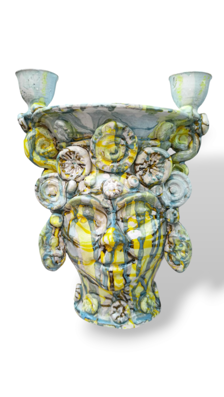 Lumiere - Testa di Moro effetto marmo - in Ceramica di Santo Stefano di Camastra
