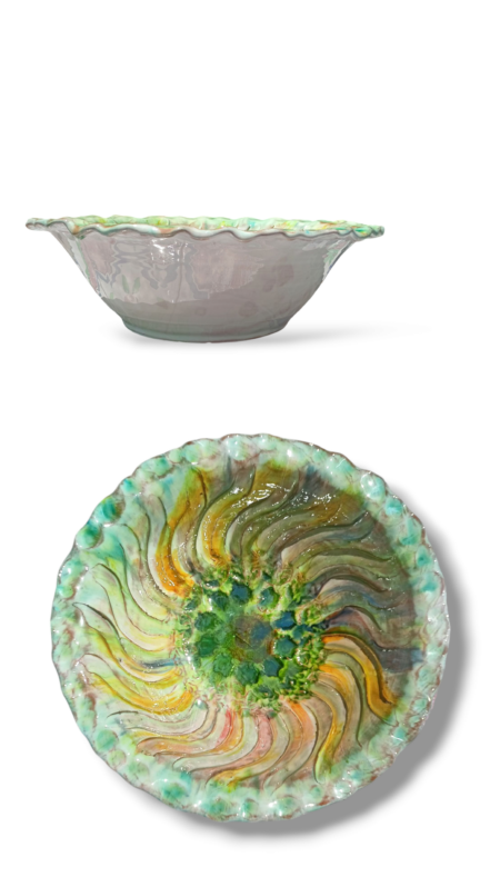 Centrotavola "Girandola" - VG - in Ceramica di Santo Stefano di Camastra