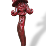 Corno rosso con volto donna - in Ceramica di Santo Stefano di Camastra