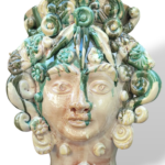 Testa Dea Iside - BV - in Ceramica di Santo Stefano di Camastra