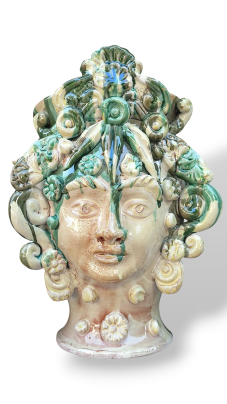 Testa Dea Iside - BV - in Ceramica di Santo Stefano di Camastra