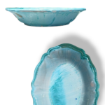 Pirofila rettangolare con bordi ondulati - AB - in Ceramica di Santo Stefano di Camastra