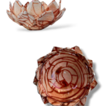 Ciotola Fiore di loto effetto marmo -BB- in Ceramica di Santo Stefano di Camastra