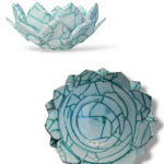 Ciotola Fiore di Loto effetto marmo -C-in Ceramica di Santo Stefano di Camastra